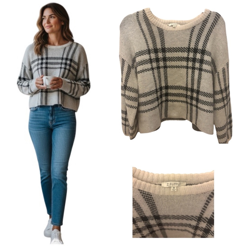 Z Supply Solange Plaid Sweater